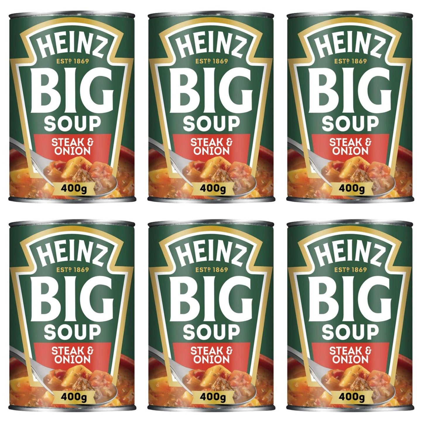Heinz Big Soup Steak & Onion 400g x 6 Tins