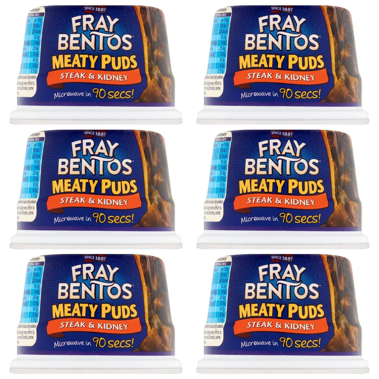 Fray Bentos Steak & Kidney Pudding Microwavable - 6 x 200g
