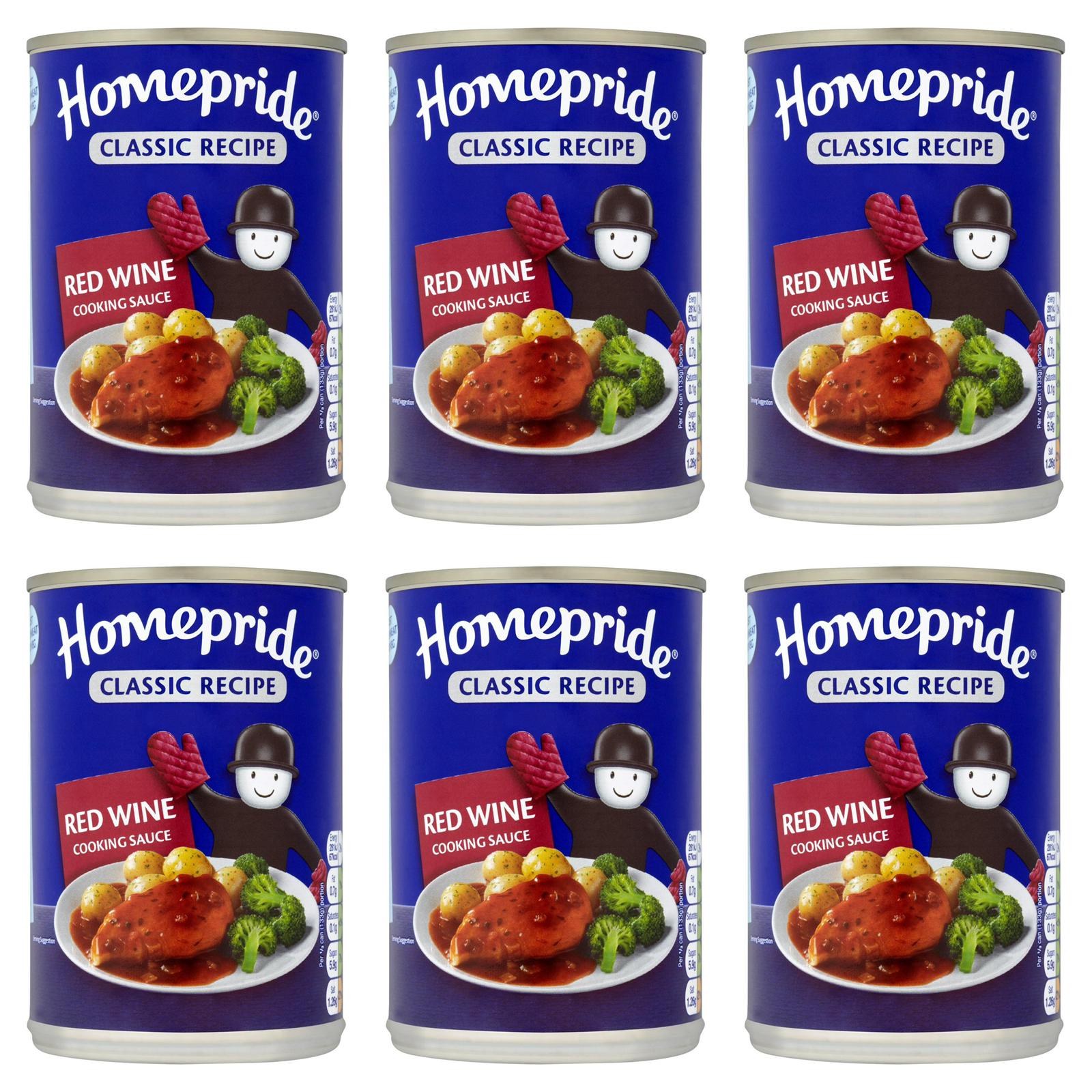 Homepride Red Wine Cooking Sauce 400g x 6 Tins House Of Hayes