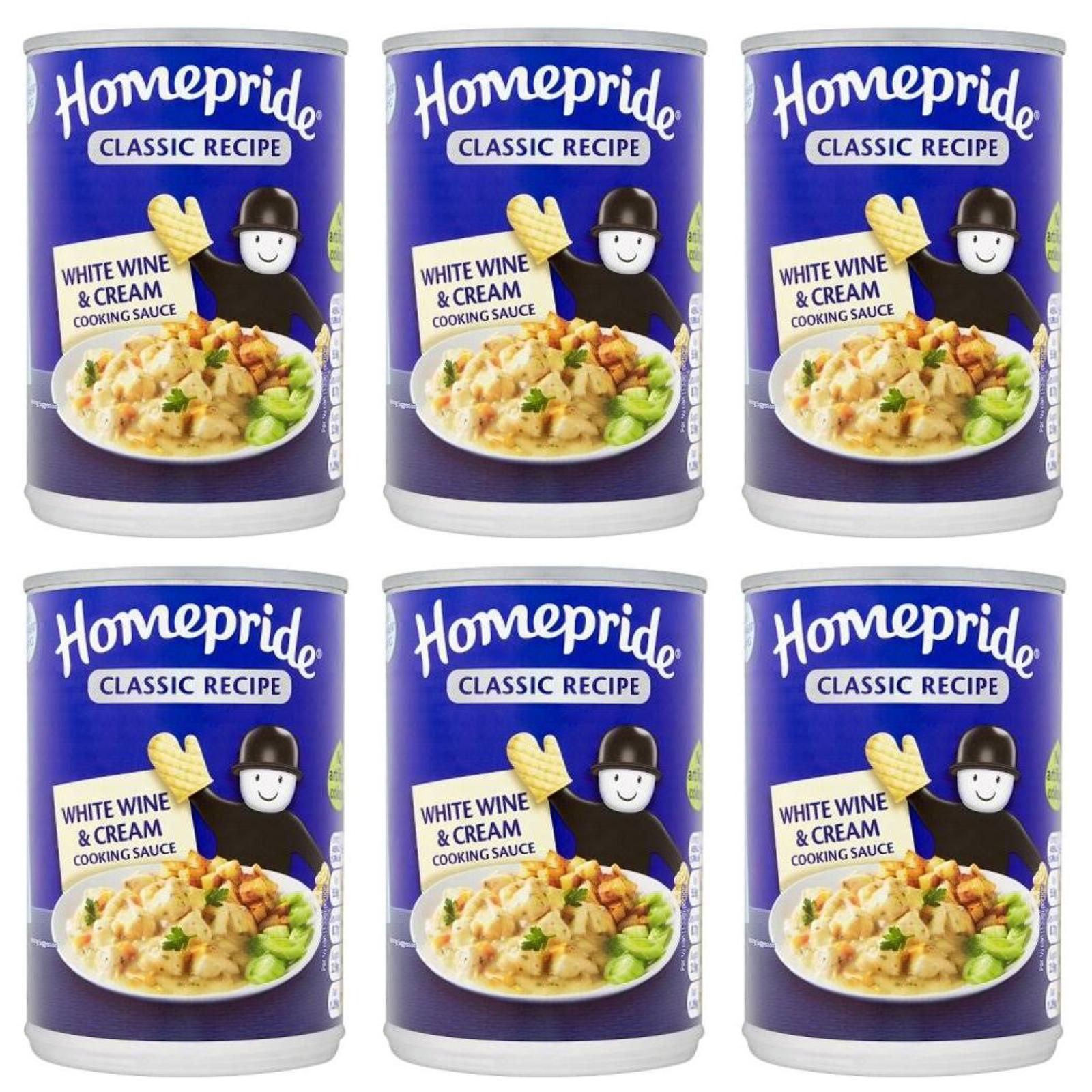 Homepride White Wine Cream Cooking Sauce 400g x 6 Tins