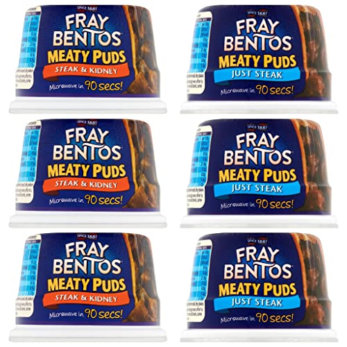 Fray Bentos Meaty Puds - 3 x Steak and Kidney & 3 x Just Steak (200g)"