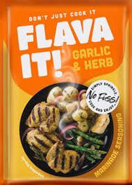 Flava It Marinade Bundle Piri Piri, Chinese Style, Garden Mint, Garlic & Herb and Smoky BBQ 35g - pack of 10