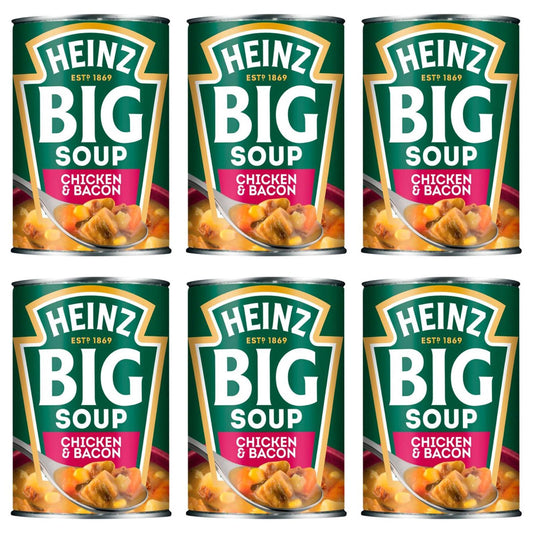 Heinz Big Soup Chicken & Bacon 400g x 6 Tins