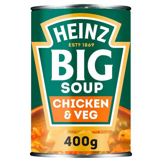 Heinz Big Soup Chicken & Veg 400g x 6 Tins