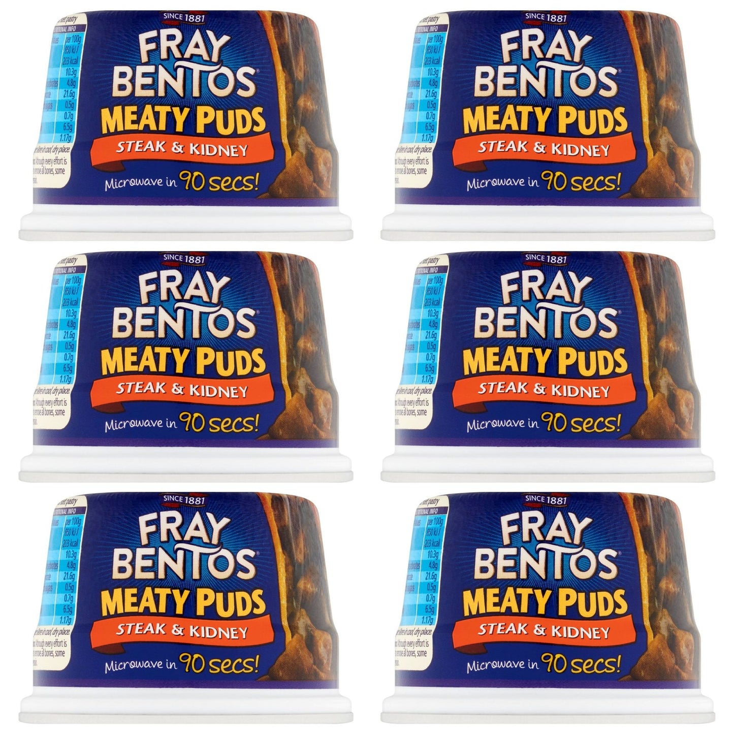 Fray Bentos Steak & Kidney Pudding Microwavable - 6 x 200g