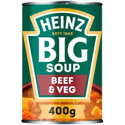 Heinz Big Soup Bundle 6 x 400g Tins, Steak & Potato, Beef & veg, Chicken & Bacon, Chicken & Veg, Steak & Onion and Lamb & Veg