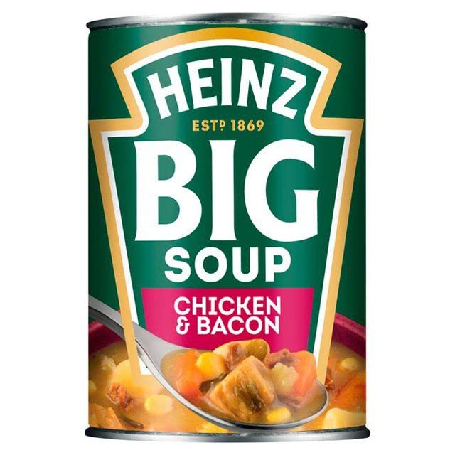 Heinz Big Soup Bundle 6 x 400g Tins, Steak & Potato, Beef & veg, Chicken & Bacon, Chicken & Veg, Steak & Onion and Lamb & Veg